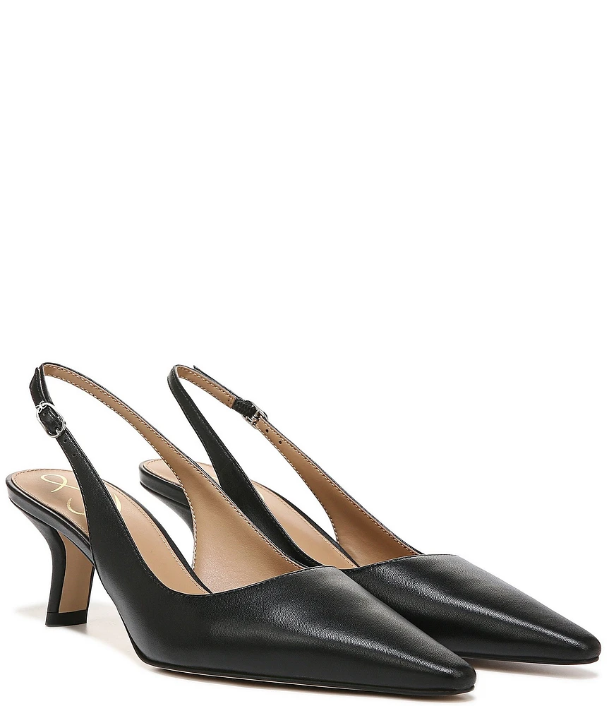 Sam Edelman Bianka Leather Pointed Toe Slingback Pumps