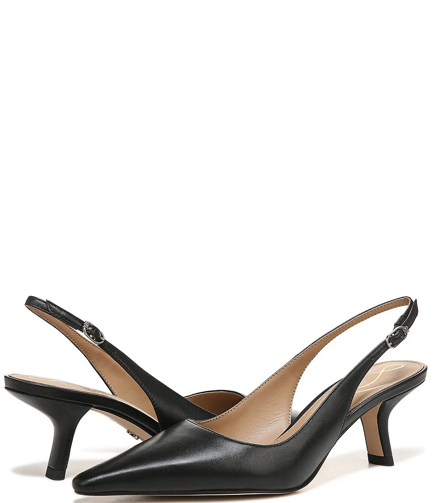 Sam Edelman Bianka Leather Pointed Toe Slingback Pumps