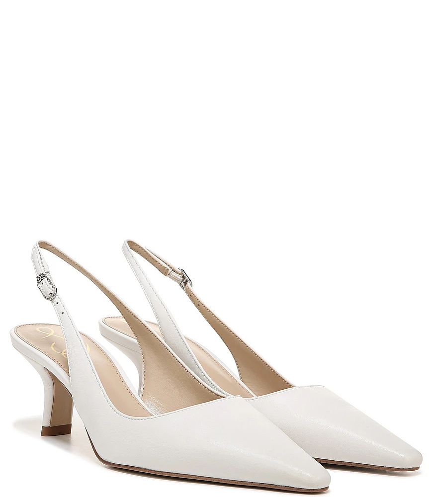 Sam Edelman Bianka Leather Pointed Toe Slingback Pumps