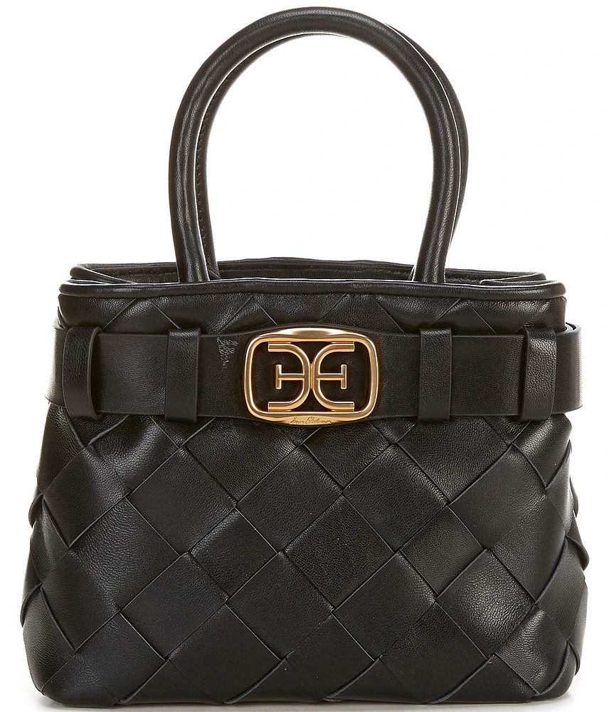 Sam Edelman Cleo Small Woven Belt Buckle Satchel Bag