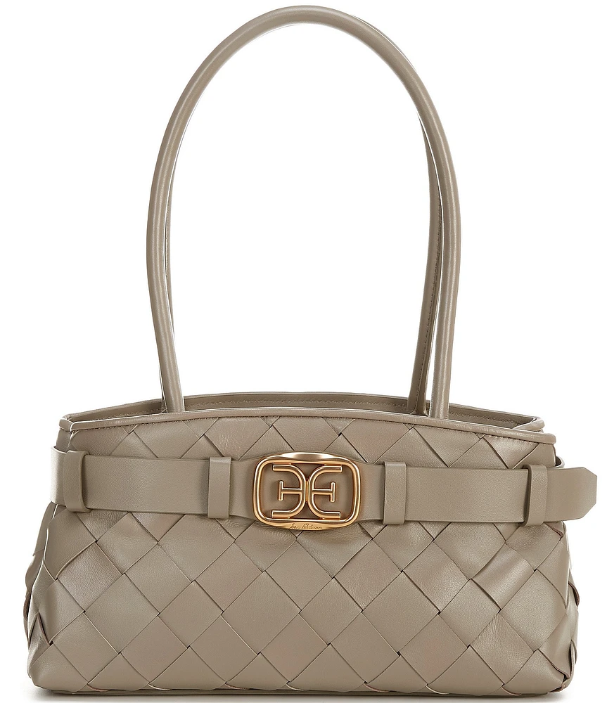 Sam Edelman Cleo Woven Belt Buckle Satchel Bag