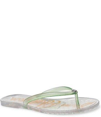 Sam Edelman Dean Clear Jelly Thong Sandals