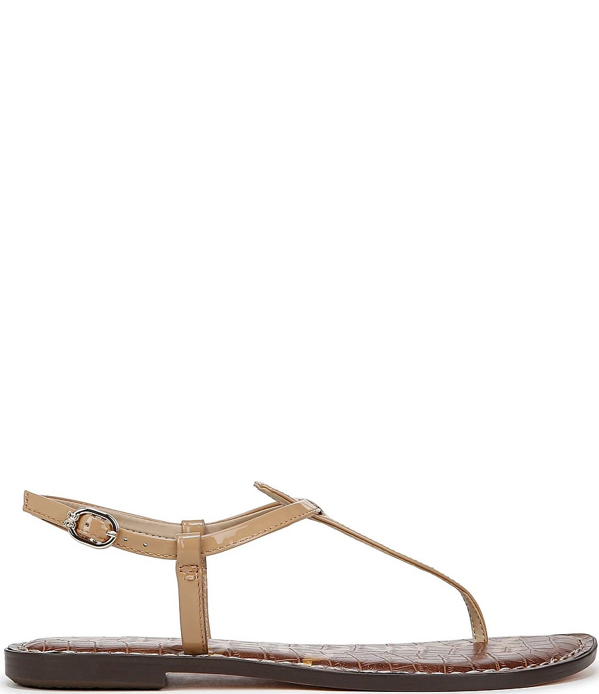 Sam Edelman Gigi Patent Leather T-Strap Flat Sandals