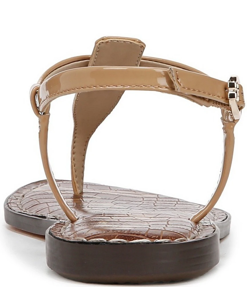 Sam Edelman Gigi Patent Leather T-Strap Flat Sandals