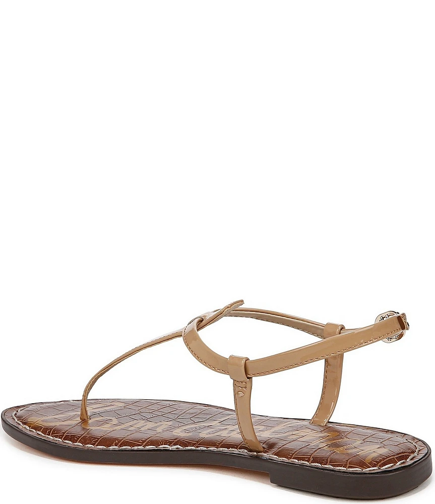 Sam Edelman Gigi Patent Leather T-Strap Flat Sandals