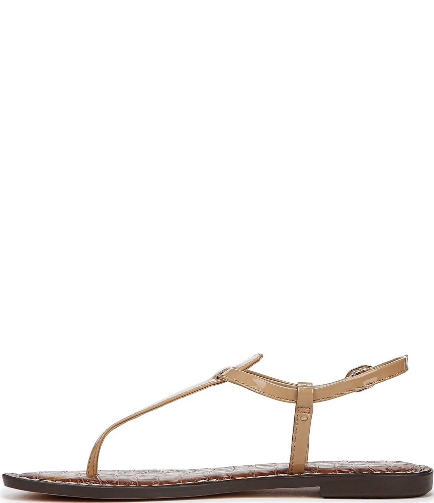 Sam Edelman Gigi Patent Leather T-Strap Flat Sandals
