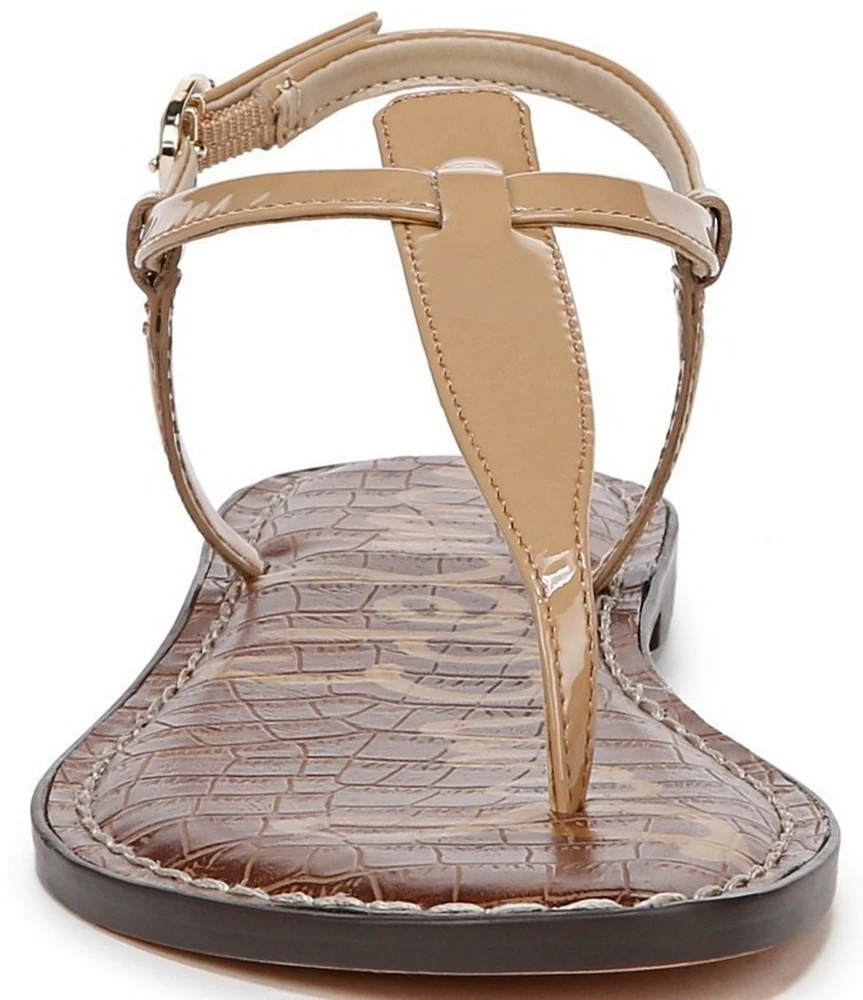Sam Edelman Gigi Patent Leather T-Strap Flat Sandals