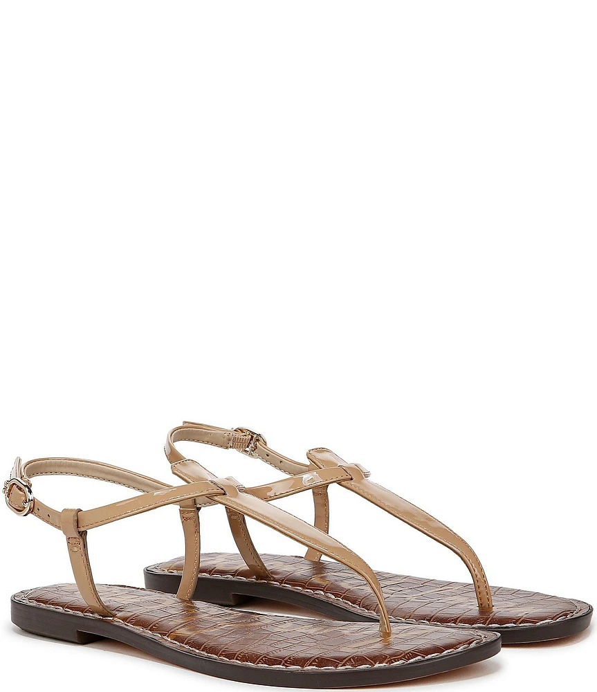 Sam Edelman Gigi Patent Leather T-Strap Flat Sandals