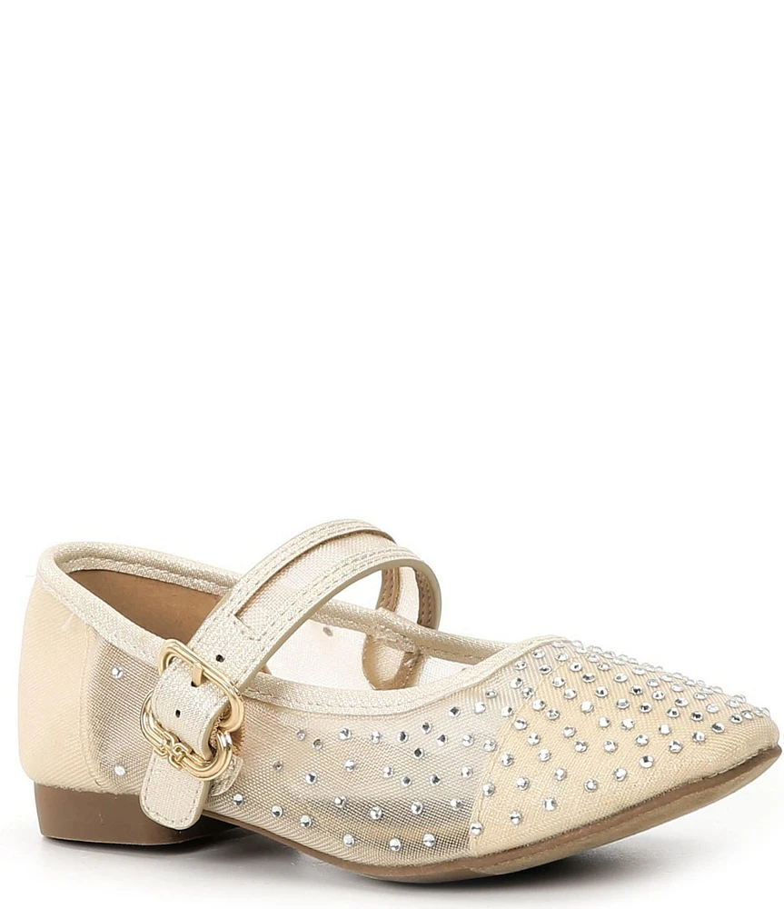 Sam Edelman Girls' Maeve Fade Rhinestone Mesh Mary Jane Flats (Youth)