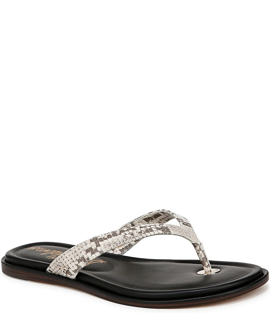 Sam Edelman Remi Snake Print Thong Sandals