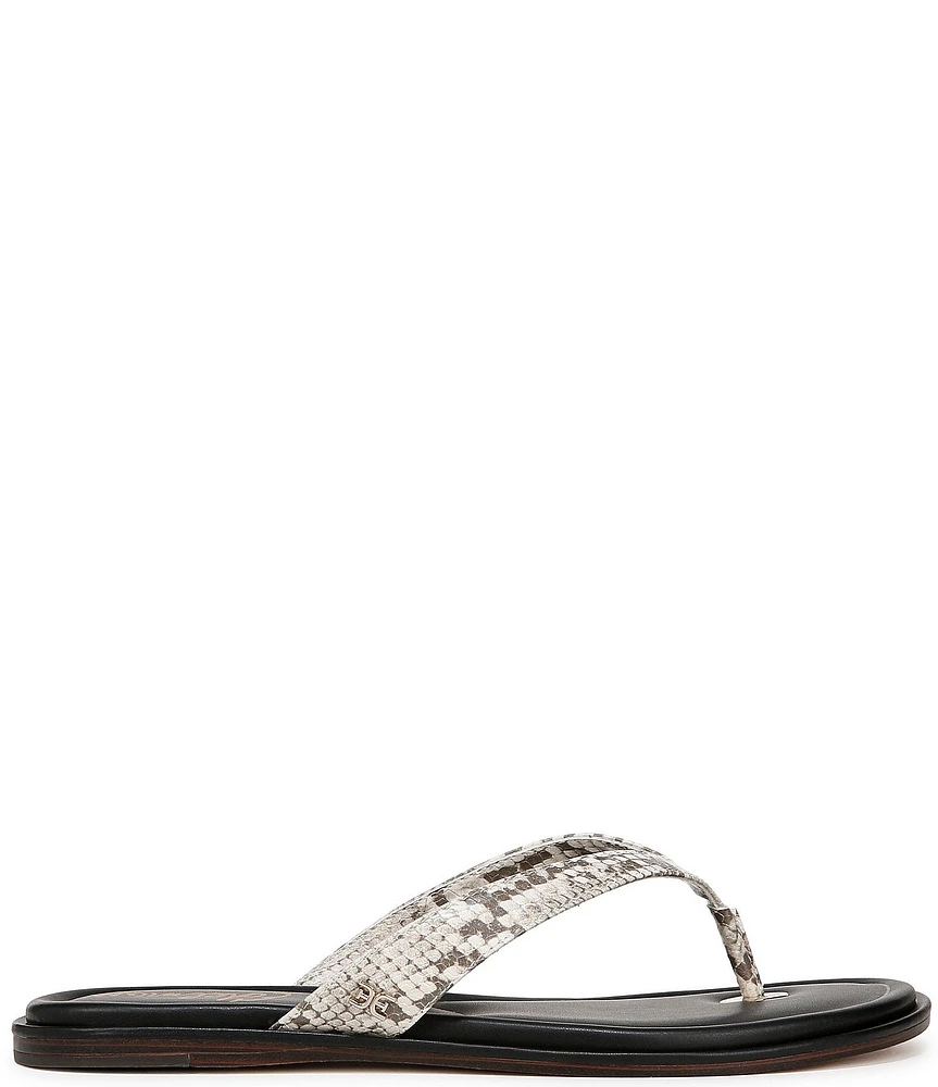 Sam Edelman Remi Snake Print Thong Sandals