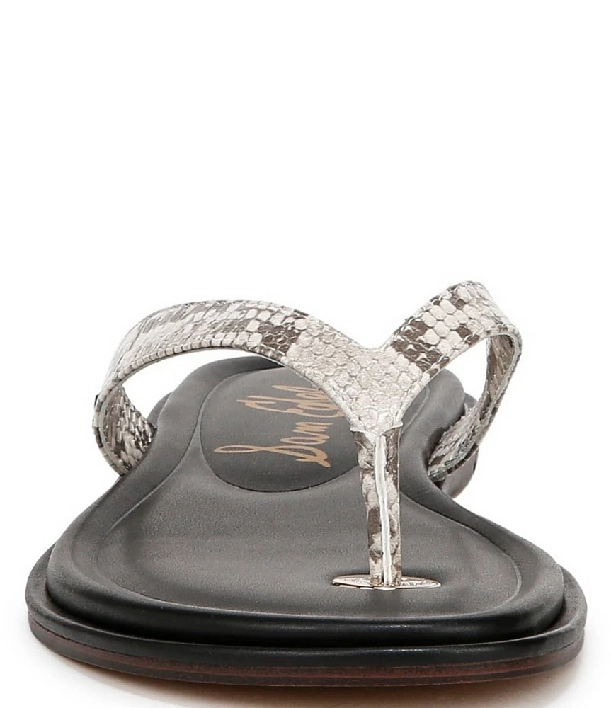 Sam Edelman Remi Snake Print Thong Sandals