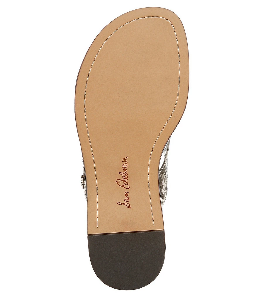 Sam Edelman Remi Snake Print Thong Sandals