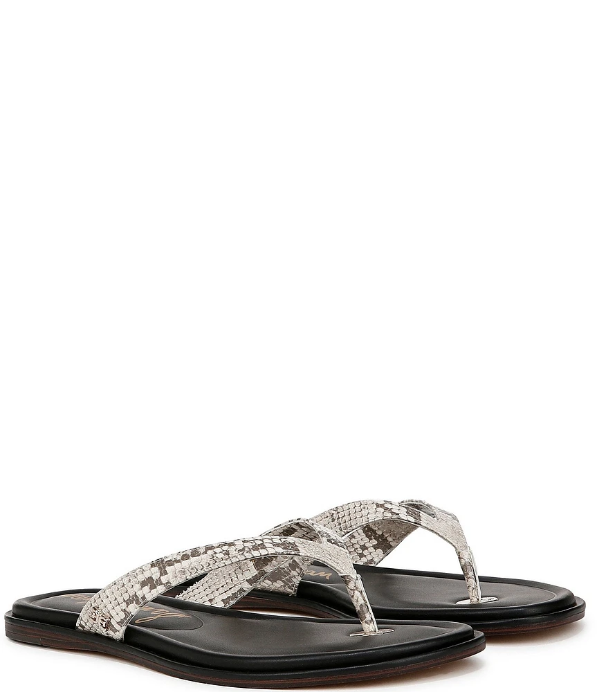 Sam Edelman Remi Snake Print Thong Sandals