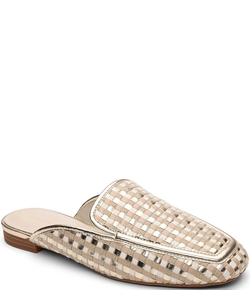 Sanctuary Big Thing Woven Metallic Raffia Mules