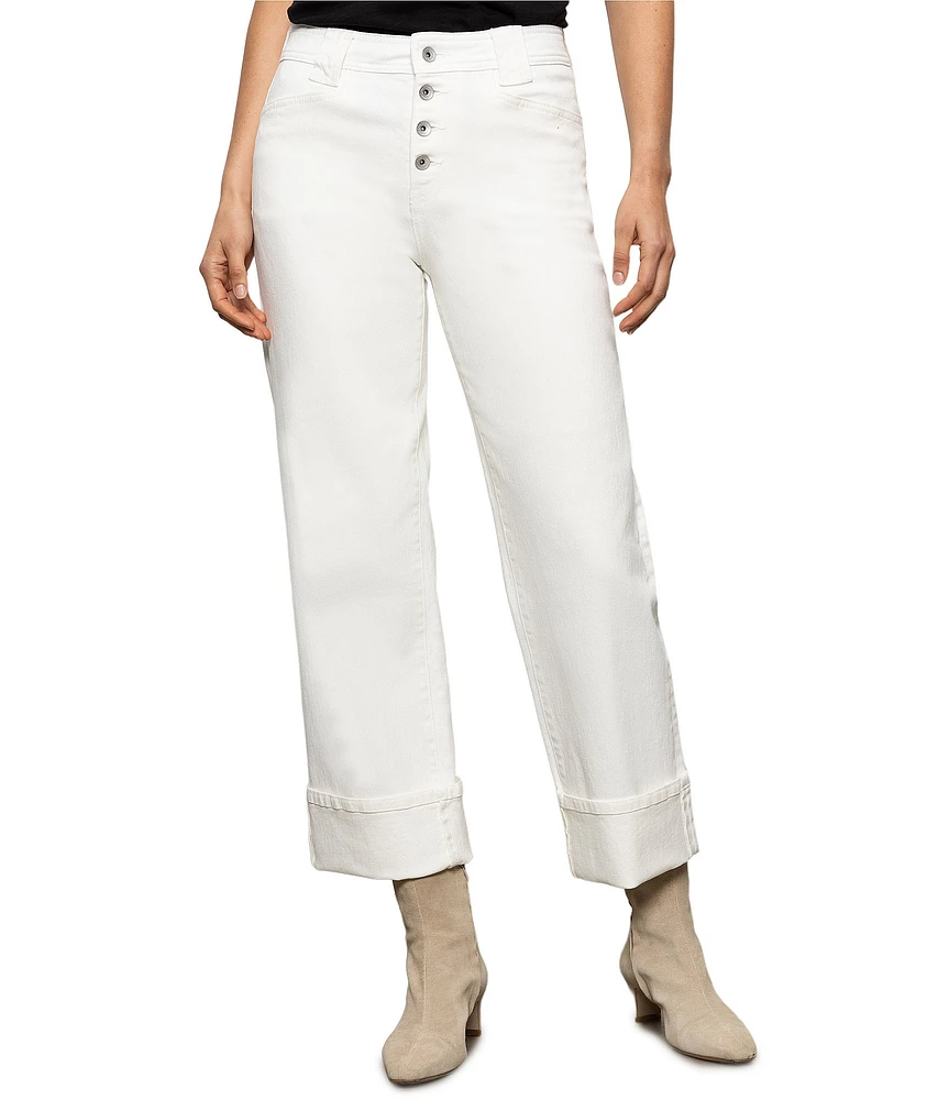 Sanctuary Luna Button Fly Cuffed Crop Denim Jeans