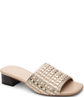 Sanctuary Riley Woven Metallic Raffia Slide Sandals