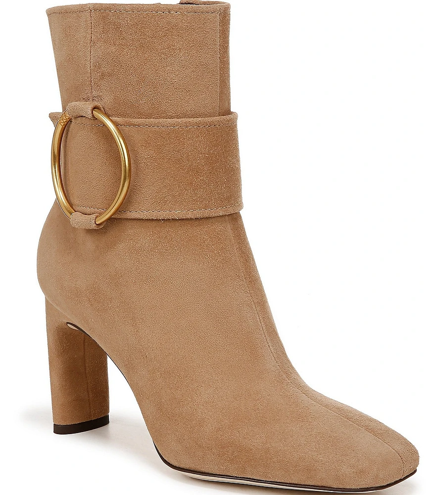 Sarto by Franco Sarto Flexa Elia O-Ring Hardware Suede Dress Booties