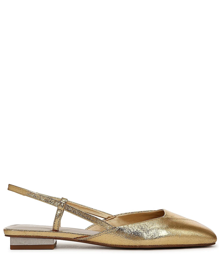 Sarto by Franco Sarto Telica Metallic Leather Slingback Flats
