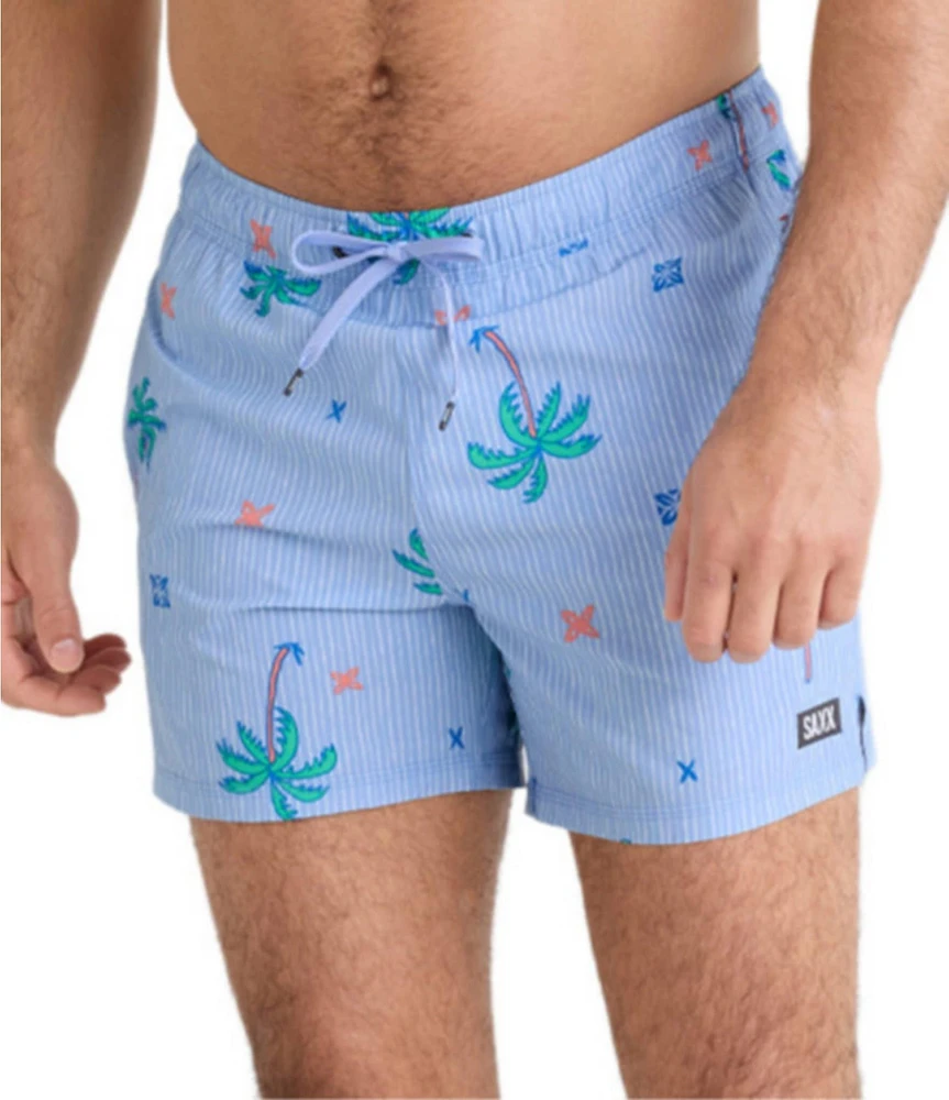 SAXX Palmtastic Oh Buoy 2N1 5#double; Inseam Slim Fit Volley Swim Shorts
