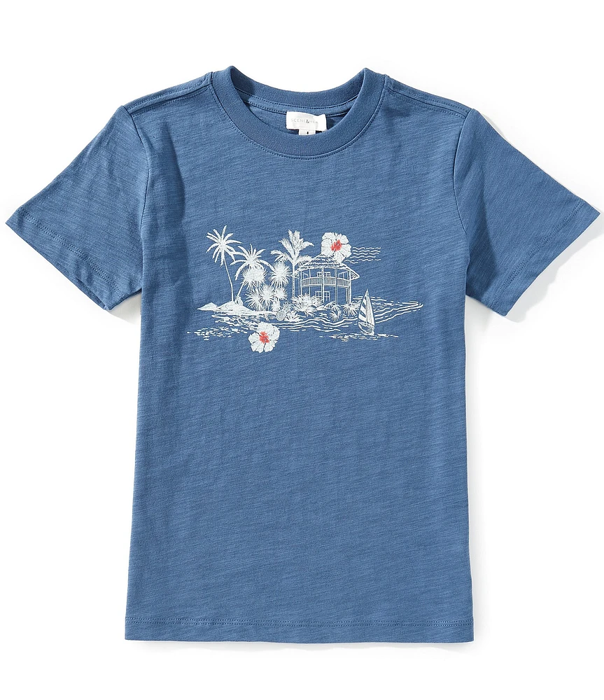 Scene&Heard Big Boys Floral Screen Print T-Shirt