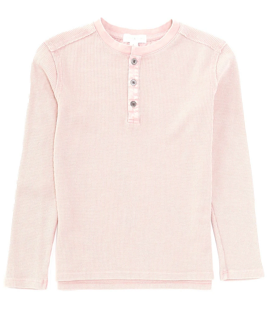Scene&Heard Big Boys Long Sleeve Thermal Henley Shirt