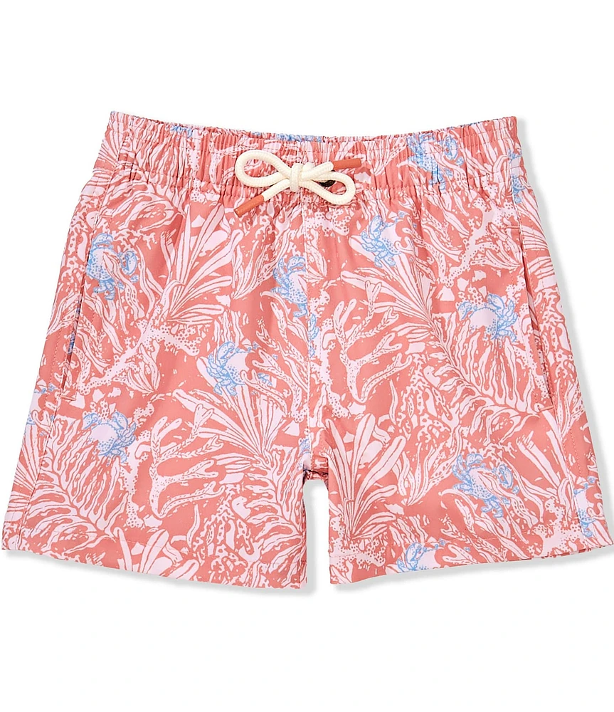 Scene&Heard Little Boys Seaweed Crab Swim Trunks