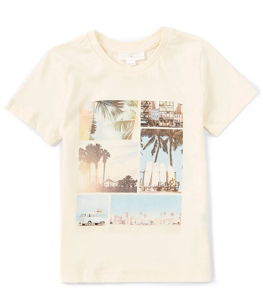 Scene&Heard Big Boys Short Sleeve Beach Scene Graphic T-Shirt