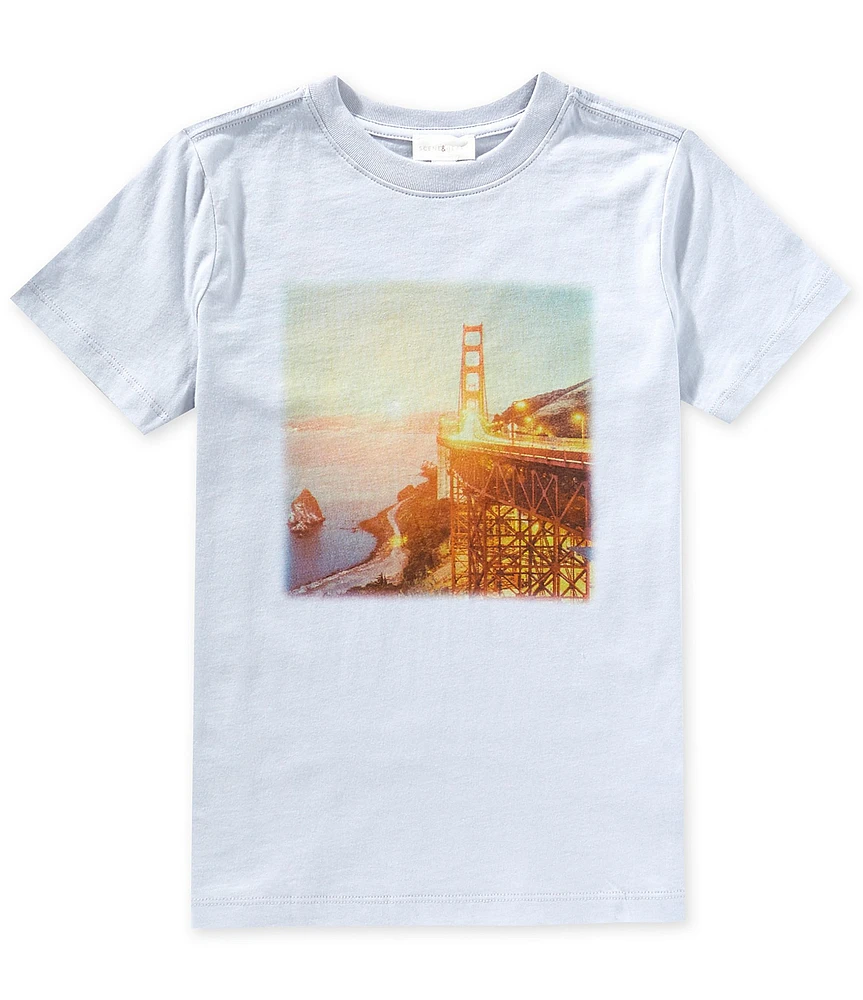 Scene&Heard Big Boys Short Sleeve Golden Gate Bridge Graphic T-Shirt