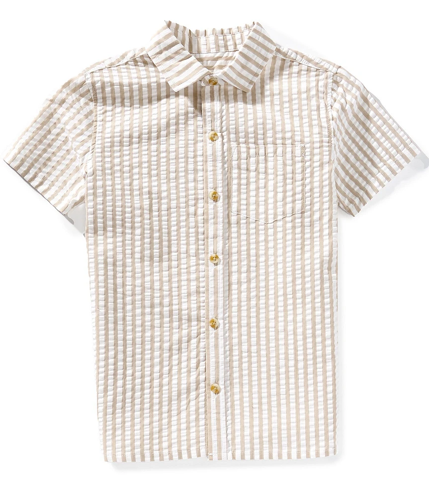 Scene&Heard Big Boys Stripe Seersucker Woven Top