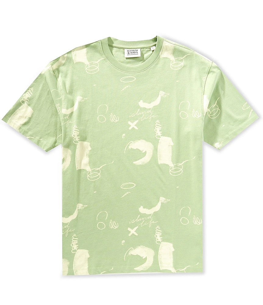Scotch & Soda AOP Short Sleeve Graphic T-Shirt