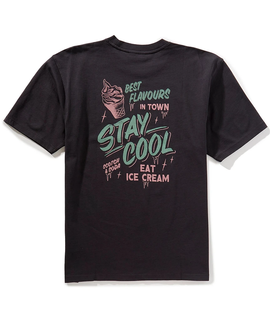 Scotch & Soda Relaxed Fit Stay Cool Graphic Print Short Sleeve T-Shirt