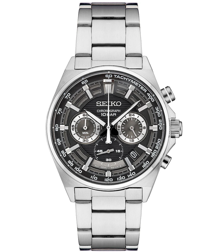 Seiko Men's Essentials Quartz Chronograph Stainless Steel Bracelet Watch