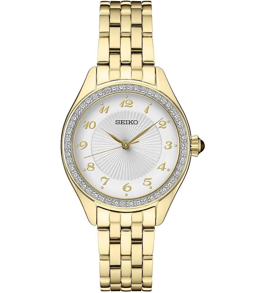 Seiko Women's Crystal Collection Quartz Analog Gold Bracelet Watch
