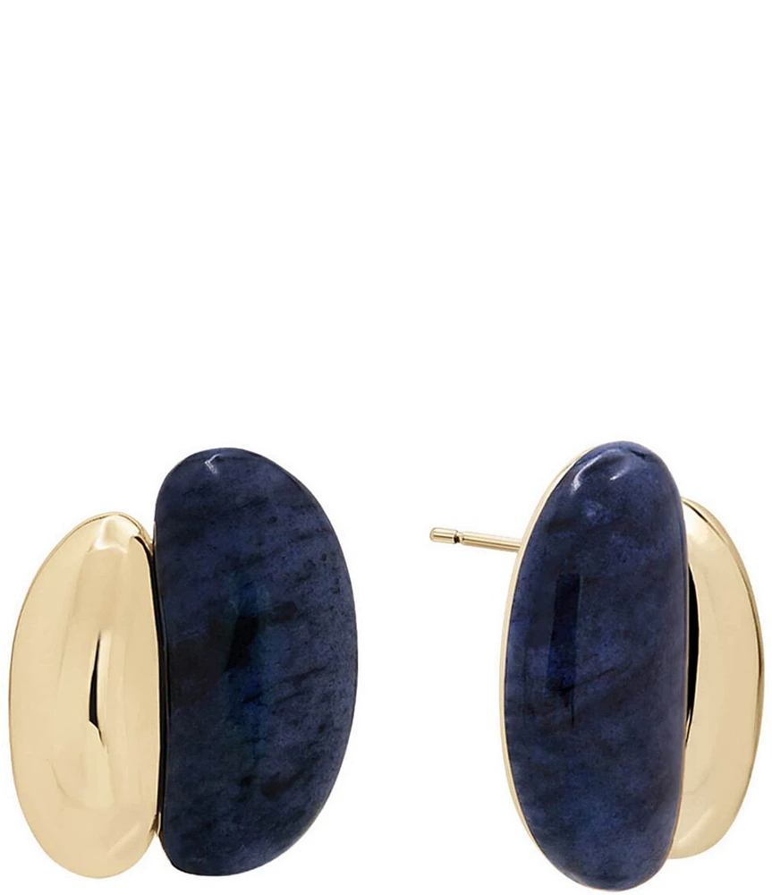 SHASHI Una Sculpted Puffy Drop Earrings
