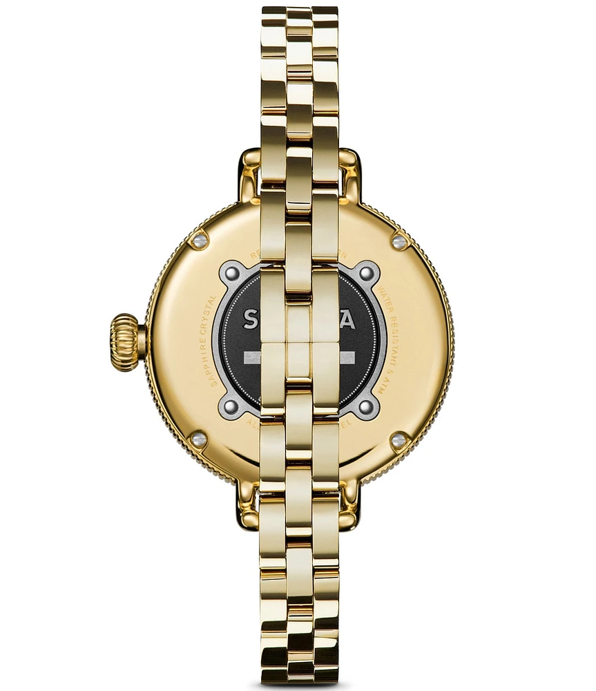 SHINOLA Women's Birdy Quartz Analog Gold Tone Stainless Steel Bracelet Watch