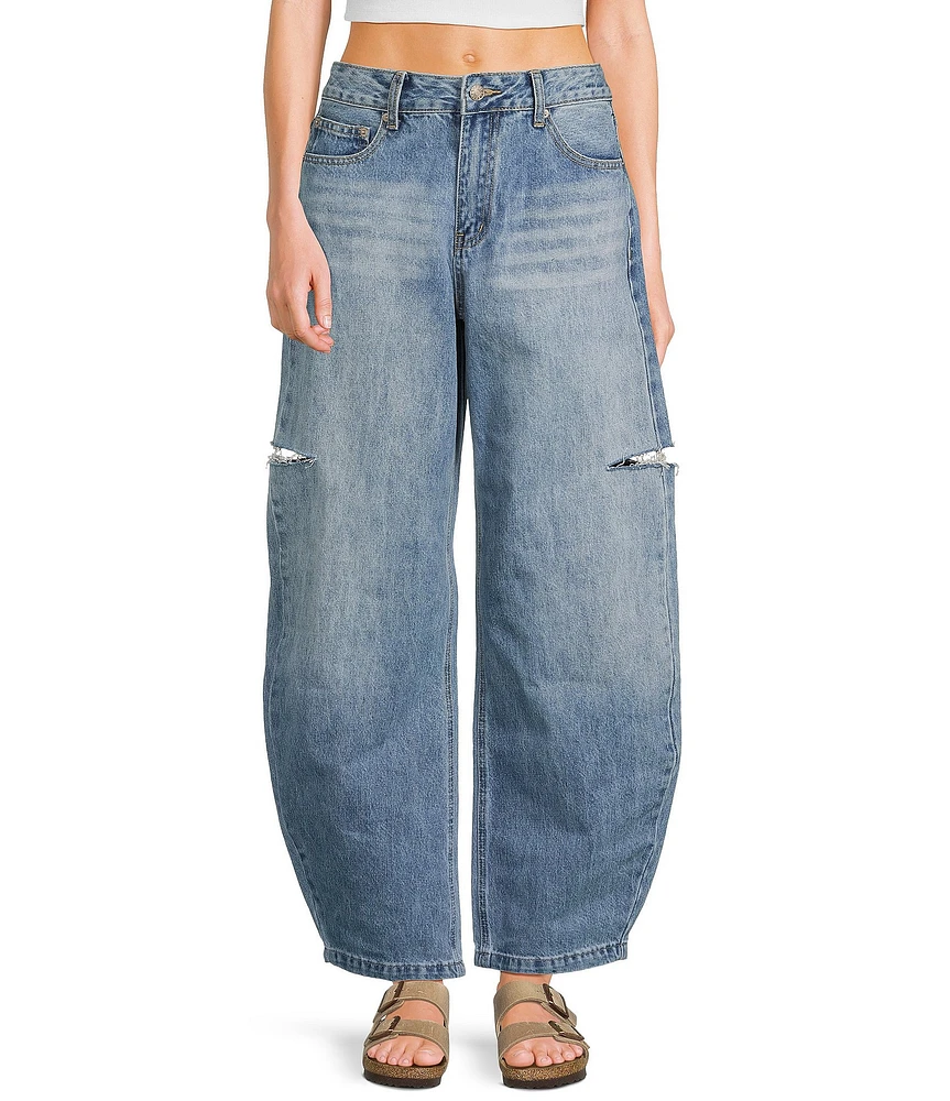 Signature 8 Barrel Cut Destructed Jeans