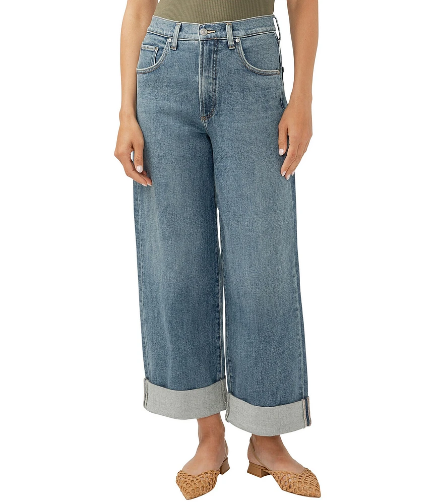 Silver Jeans Co. Be Easy High Rise Relaxed Fit Wide Leg Cuffed Jeans