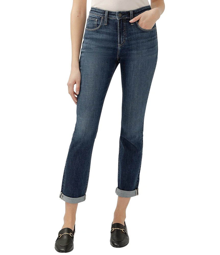 Silver Jeans Co. Beau High Rise Relaxed Slim Fit Luxe Stretch Cuff Jeans