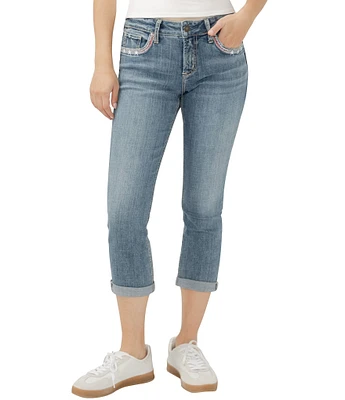 Silver Jeans Co. Elyse Mid Rise Curvy Fit Capri Jeans