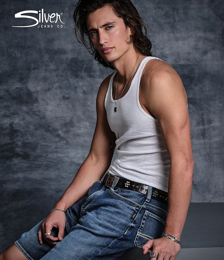 Silver Jeans Co. Gordie Relaxed Fit 12#double; Denim Bermuda Shorts