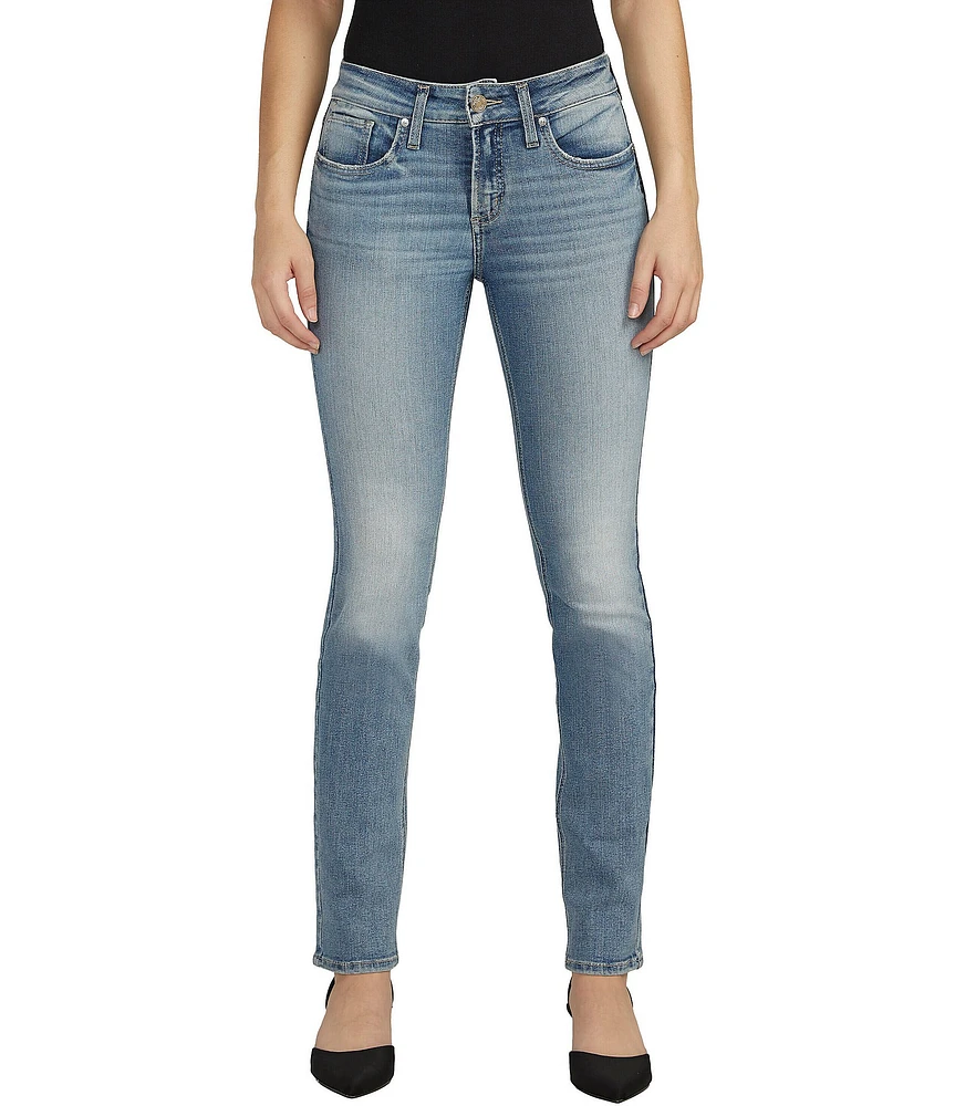 Silver Jeans Co. Suki Mid Rise Straight Light Wash Jeans