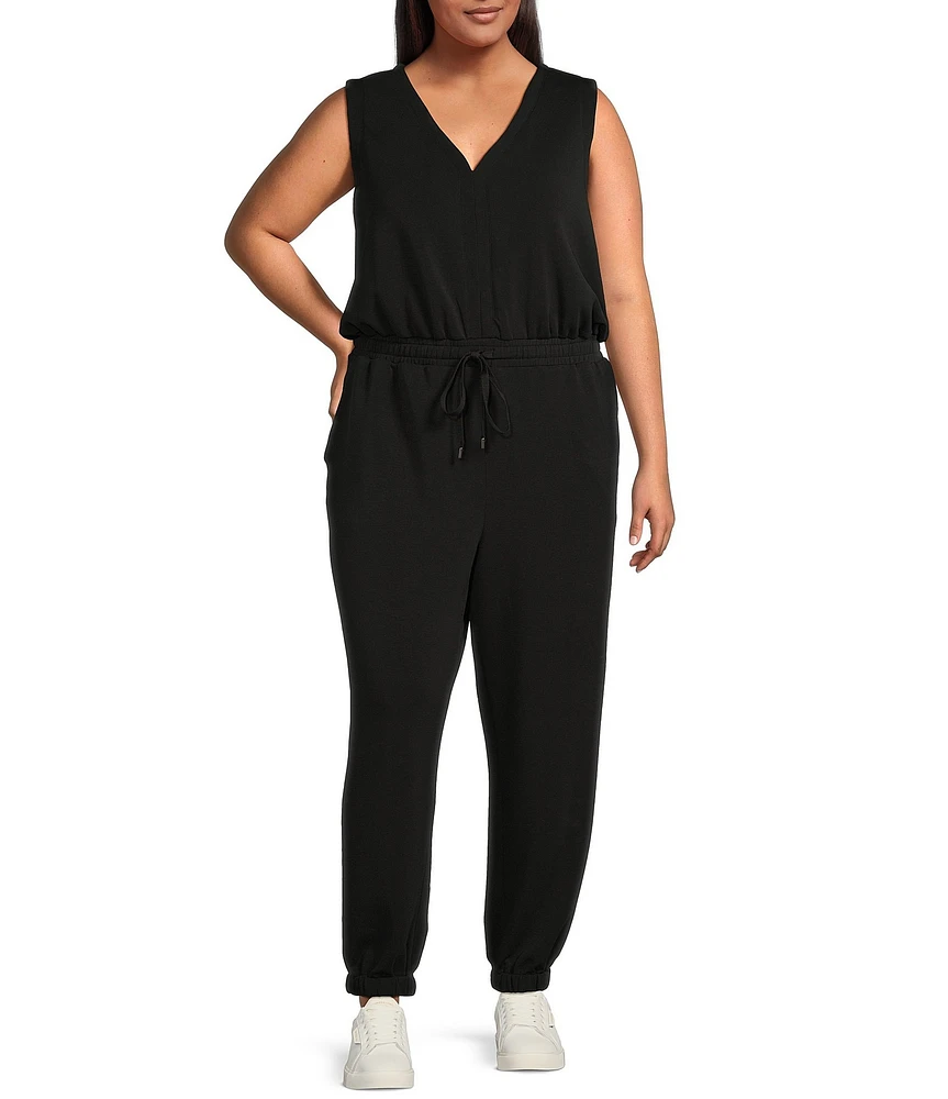 Skies Are Blue Plus Size Modal Blend Sleeveless Jumpsuit