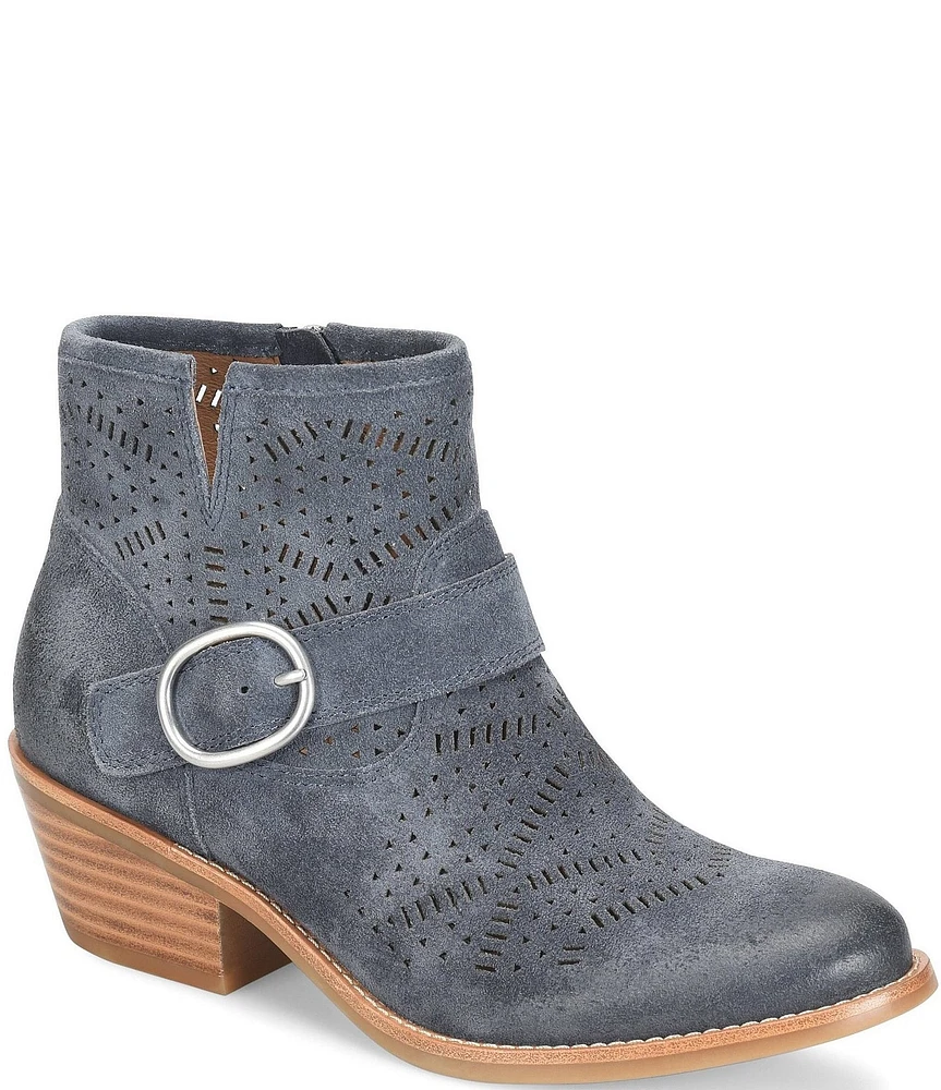 Sofft Adriana Perforated Suede Booties