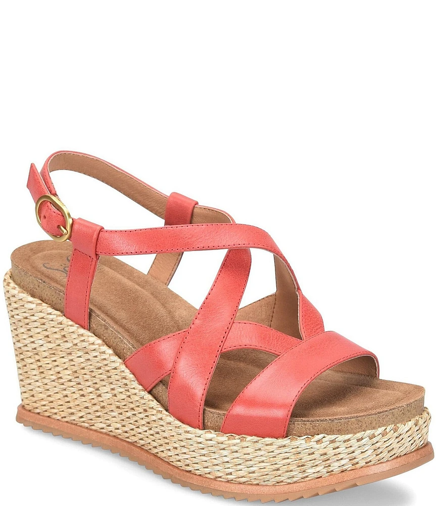 Sofft Devyn Leather Strappy Woven Sandals