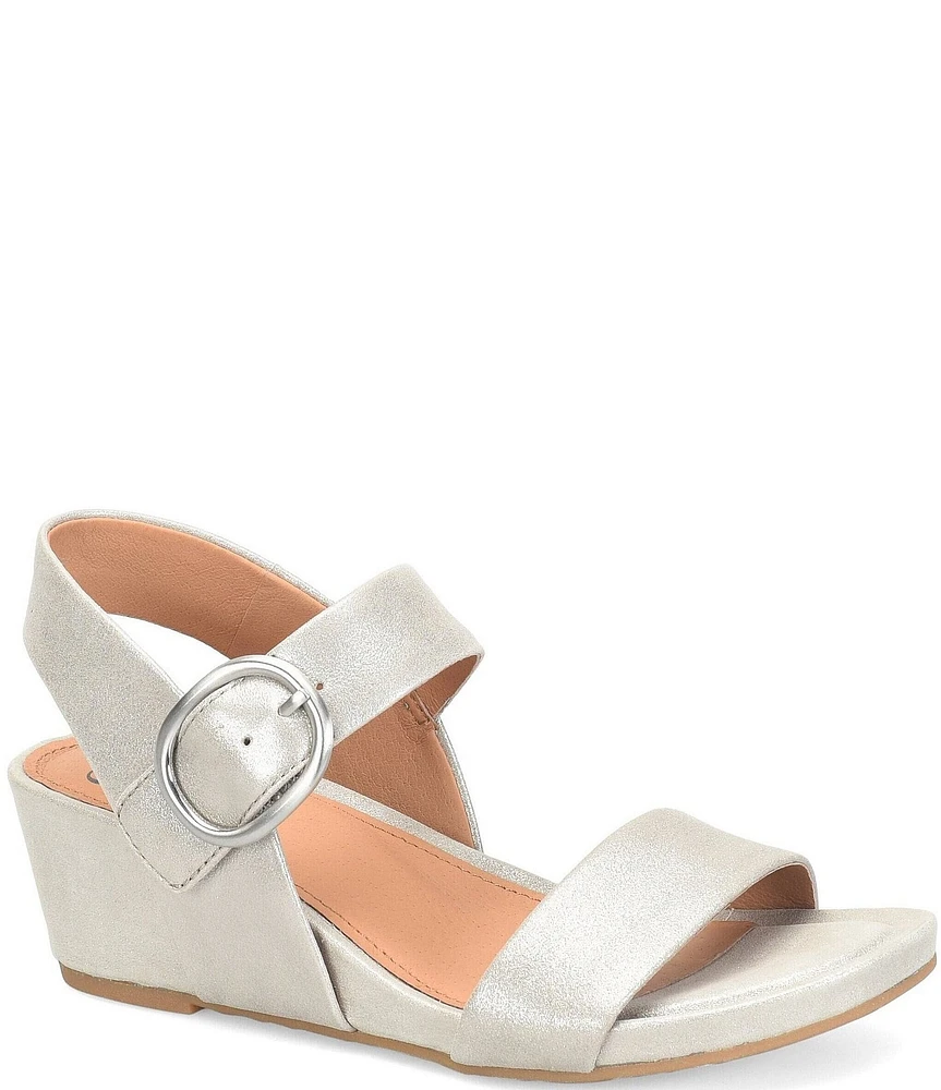 Sofft Vaya Leather Wedge Sandals