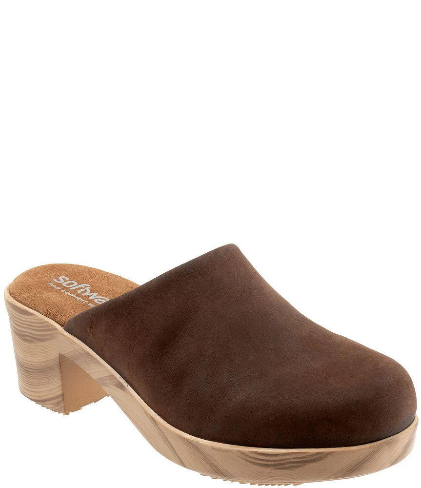 SoftWalk Felida Oiled Leather Clogs