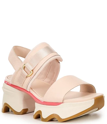 Sorel Kinetic Impact Slingback Leather Chunky Heel Platform Sandals