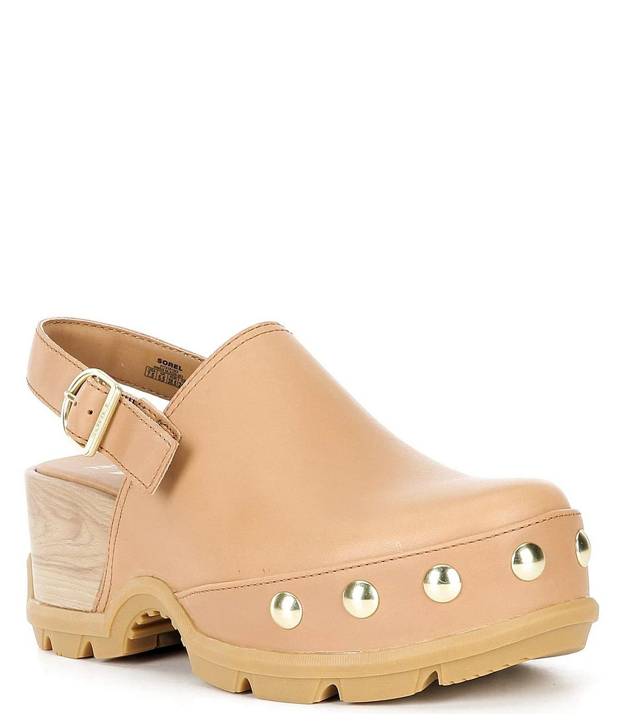 Sorel Roam'N Clog RVT Leather Slingback Clogs