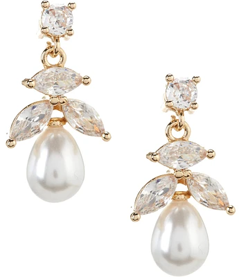 Southern Living x Borrowed & Blue Cubic Zirconia Stones with Pearl Drop Earrings